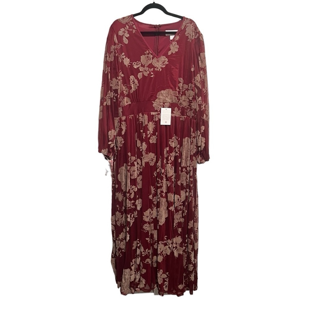 DM Fashion Adoria Burgundy Floral Velvet
Maxi, New with Tags, Plus Size - Picture 4 of 10